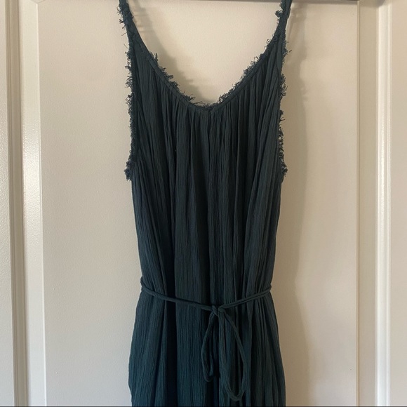Urban Outfitters Kiari wide leg jumpsuit XS in DARK GREEN - Picture 3 of 8